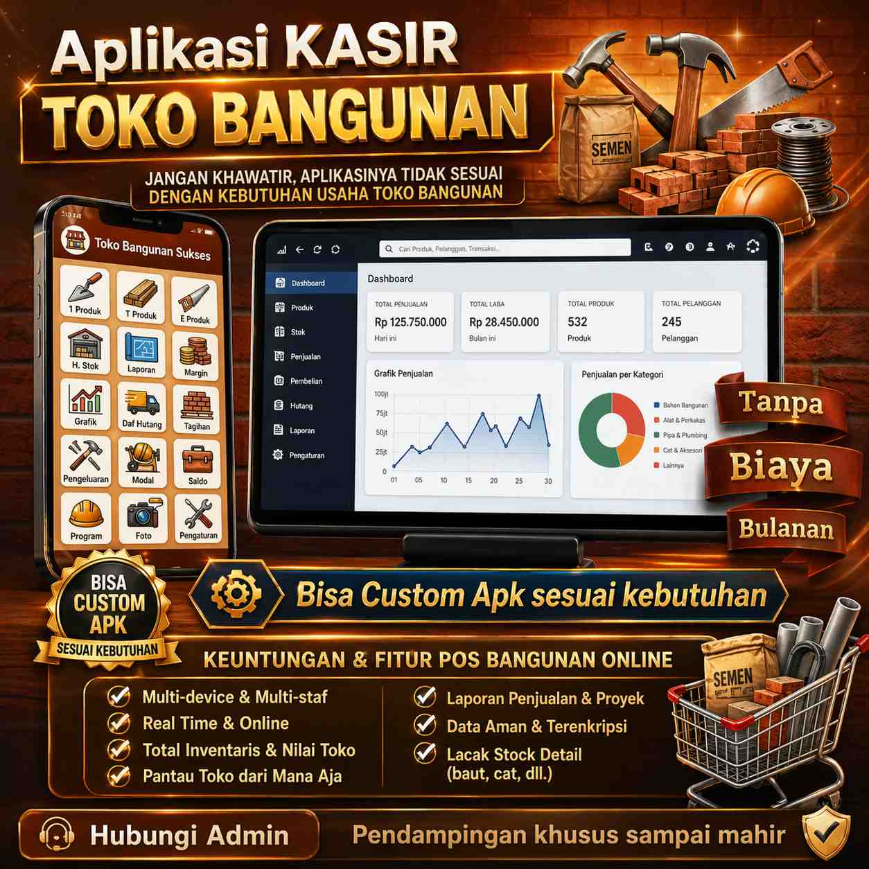 Aplikasi Kasir Toko Bahan Bangunan Digital – Multi Device